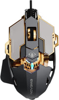 Ergonomic Grey EWEADN G5 Wired Gaming Mouse - 12800 DPI Precision