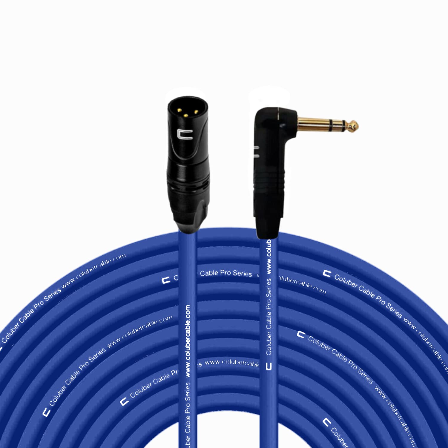 Balanced XLR Cable Male to Right Angle 1/4in TRS - 100 Feet