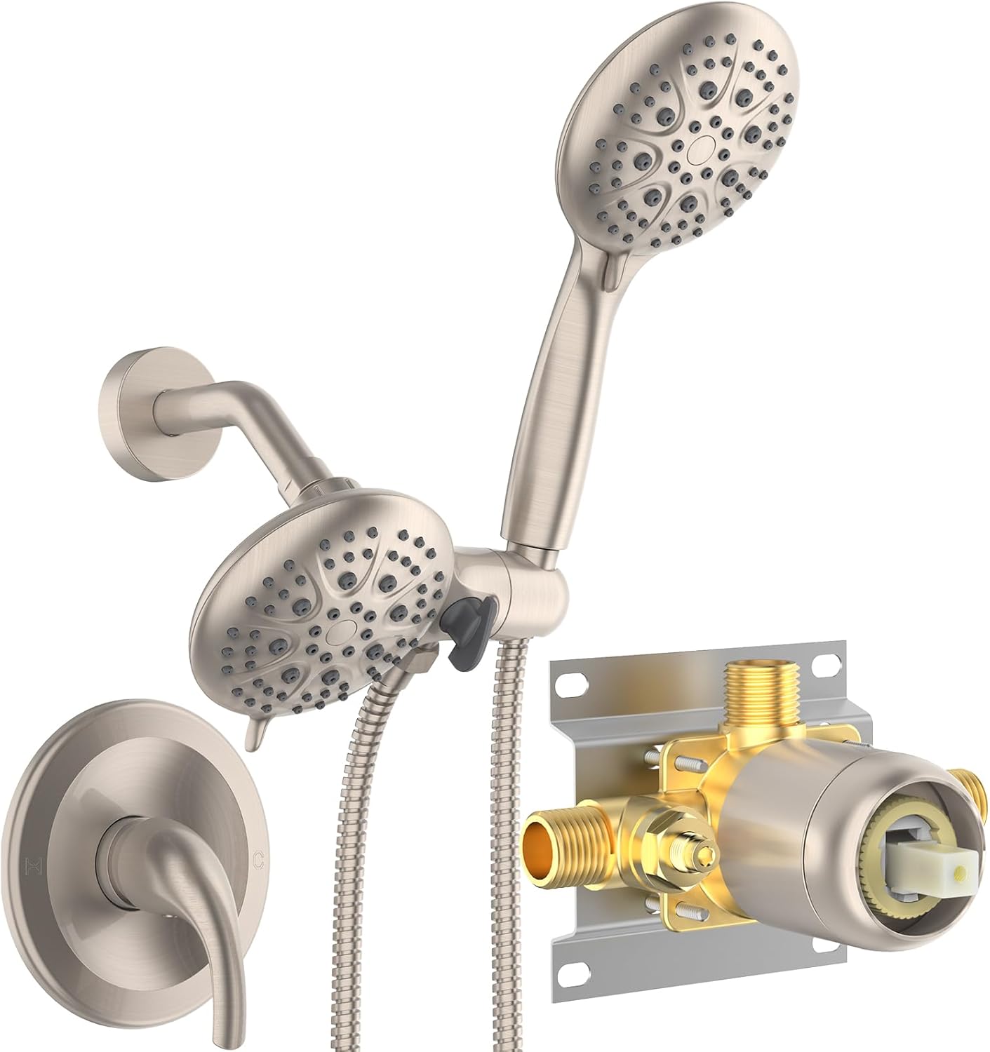 SR SUN RISE Shower System with Handheld and Rain Shower Combo