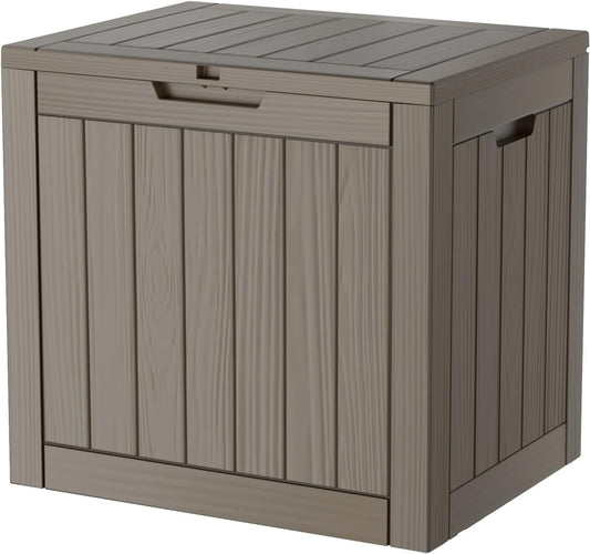 35 Gallon Lockable Resin Deck Box for Outdoor Storage Needs