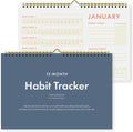 Habit Tracker Calendar for Daily Weekly Monthly Goals - Desk Spiral