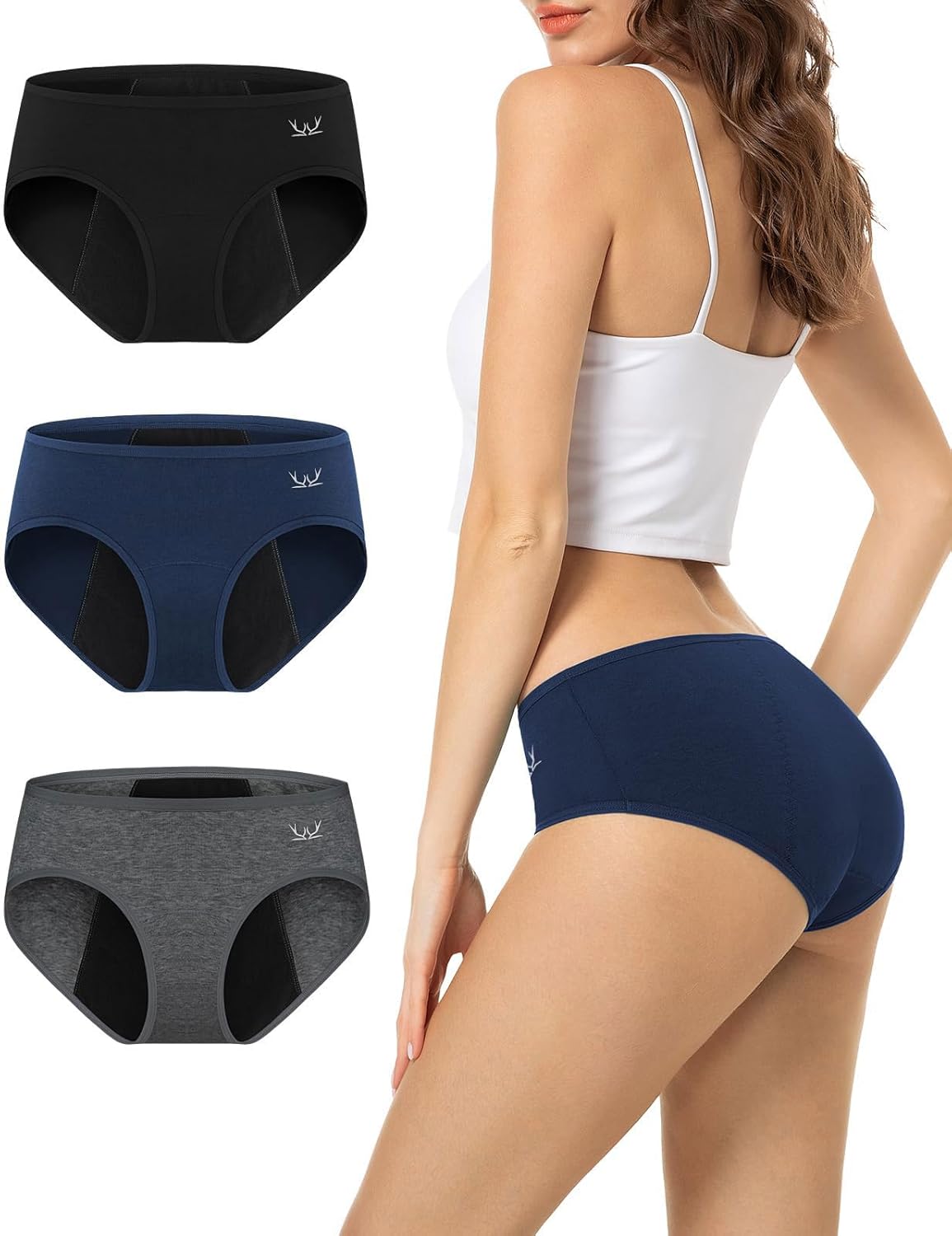 TANSTC Period Underwear for Women Heavy Flow Leakproof Panties