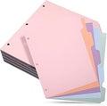 250 Dividers Blank Writing 3 Hole Punch Binder Dividers - 50 Sets