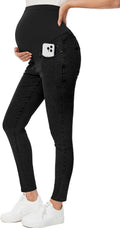 PACBREEZE Women's Maternity Over Belly Skinny Jeans - Comfortable