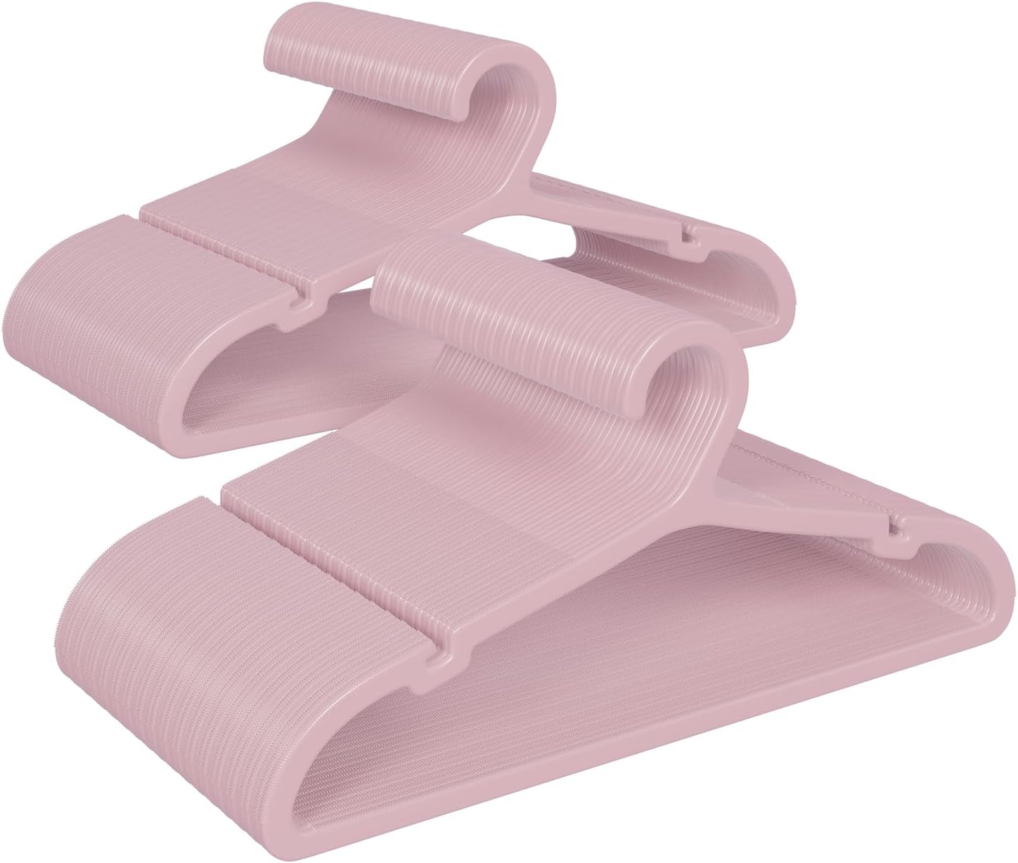 100 Pack Non Slip Plastic Coat Hangers for Space Saving