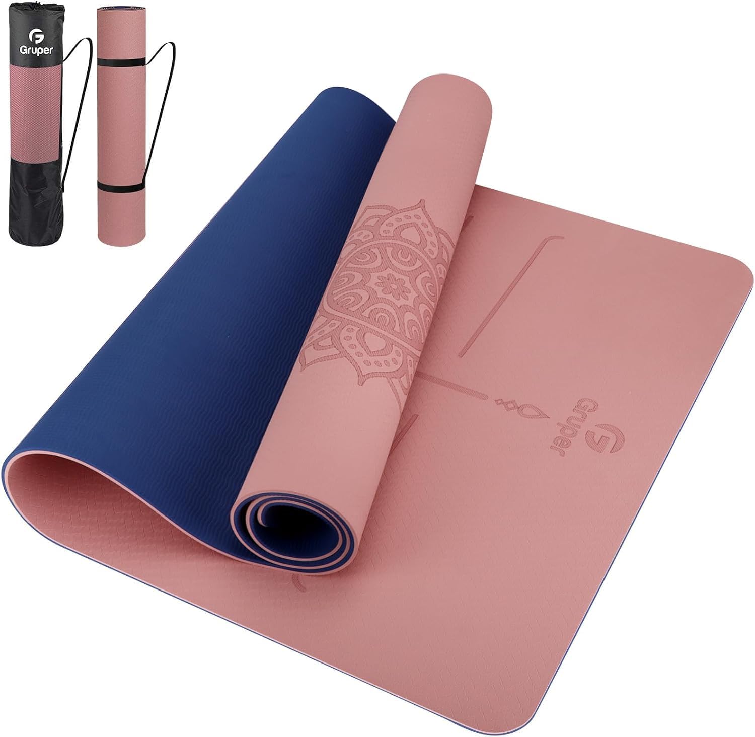 Extra Wide Non Slip Yoga Mat with Alignment Mark for Comfort