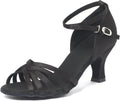 Womens Latin Dance Shoes Heeled Satin Sequin - 2.4in Heel