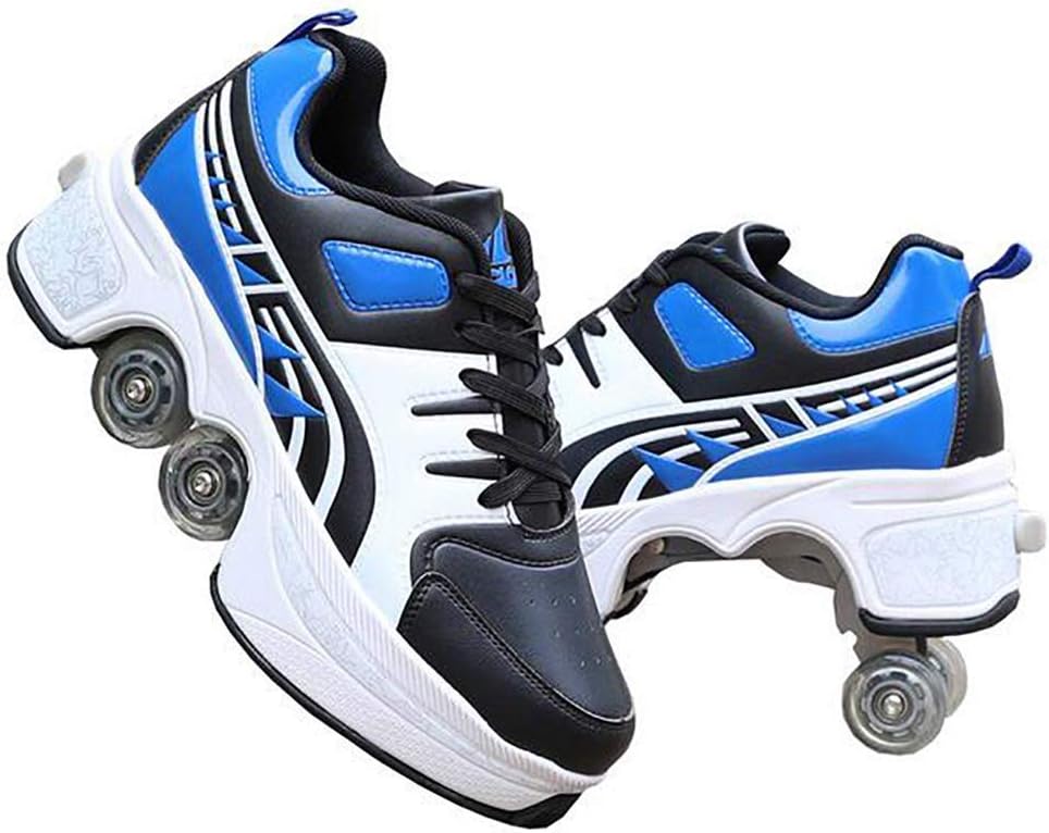 Double-Row Deform Wheel Automatic Walking Shoes for Skating Fun