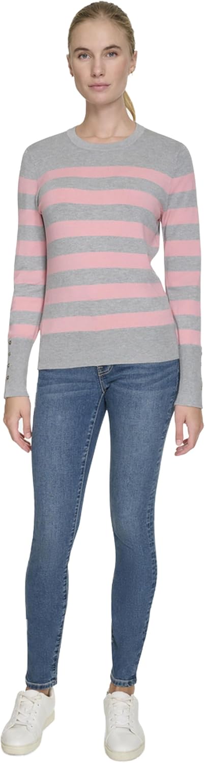 Nautica Women's Striped Sweater for Effortless Style