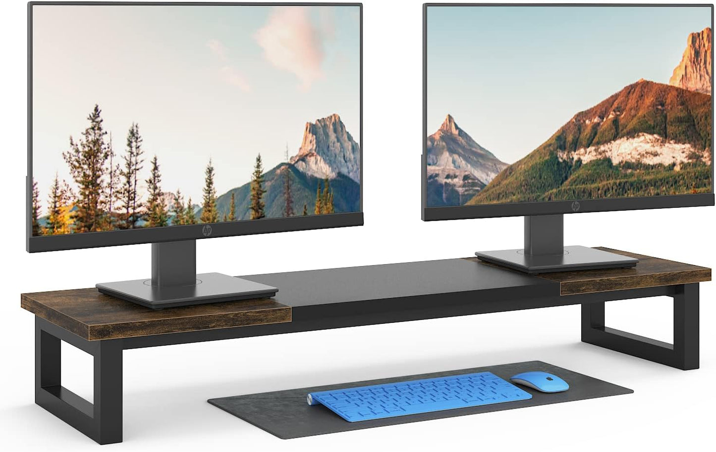 Dual Monitor Stand Riser for Computer and Laptop Use
