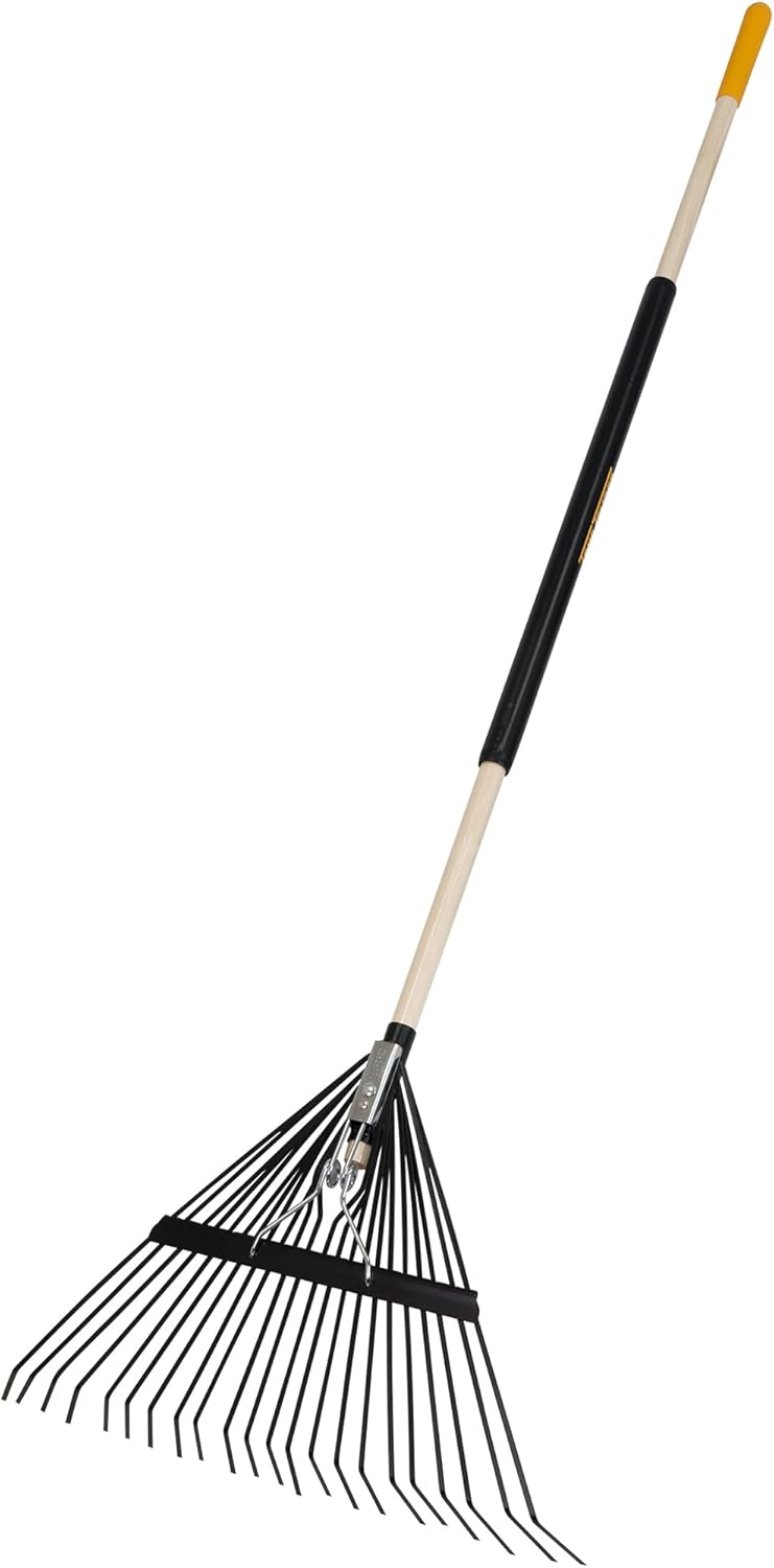 True Temper Steel Tine Leaf Rake for Lawns and Gardening