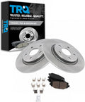 TRQ Rear Brake Pad & Rotor Kit Ceramic Compatible - Reliable Fit