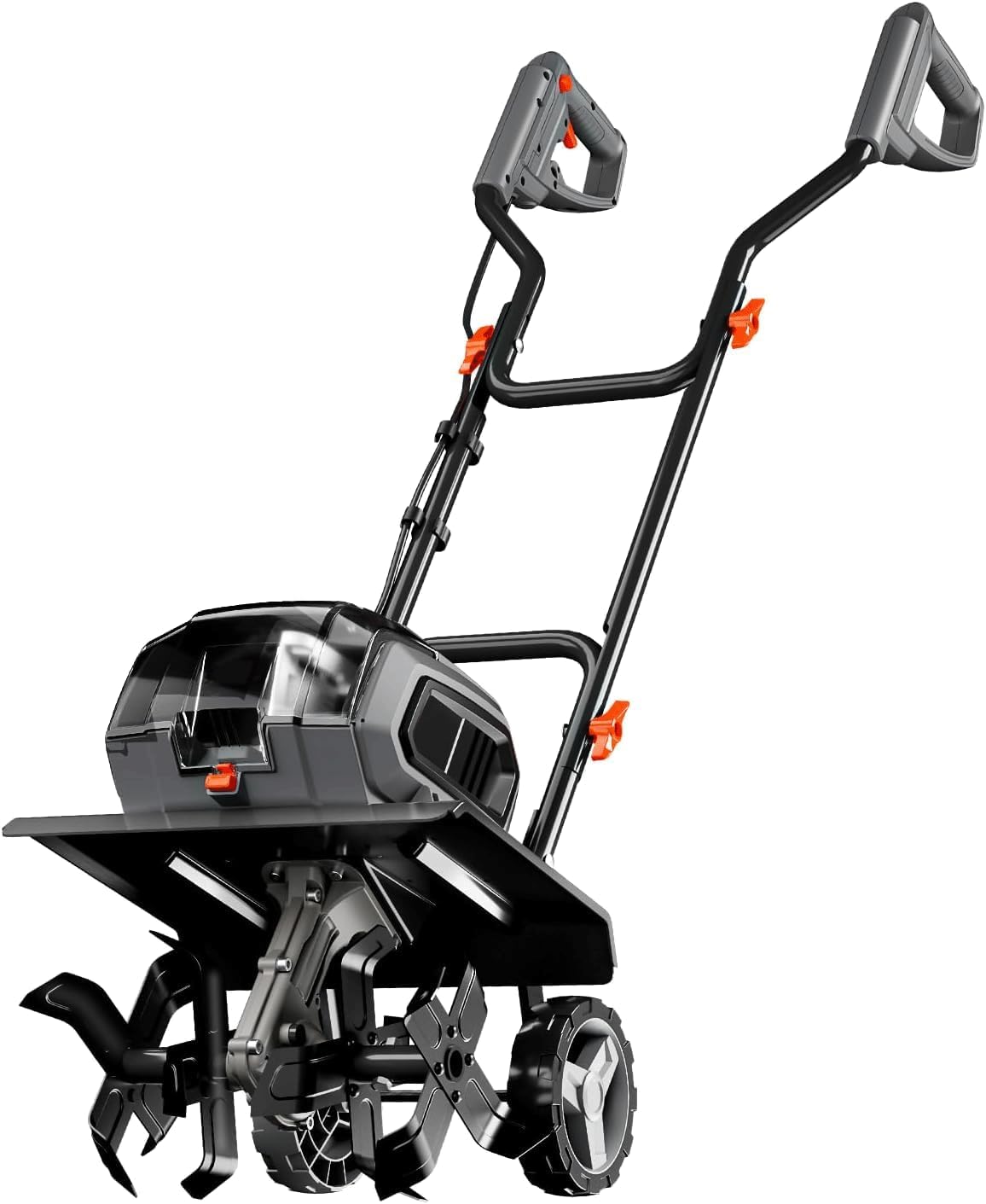 Cordless Garden Tiller Cultivator with Adjustable Wheels