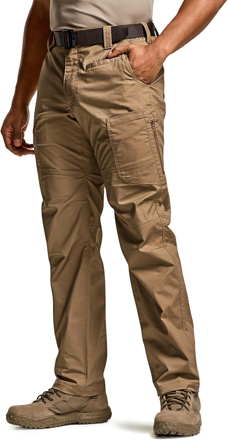 CQR Men's Utility Flex Cargo Pants for Tactical Comfort