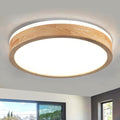Modern Dimmable Wood Flush Mount Ceiling Light - 5CCT Color Selectable