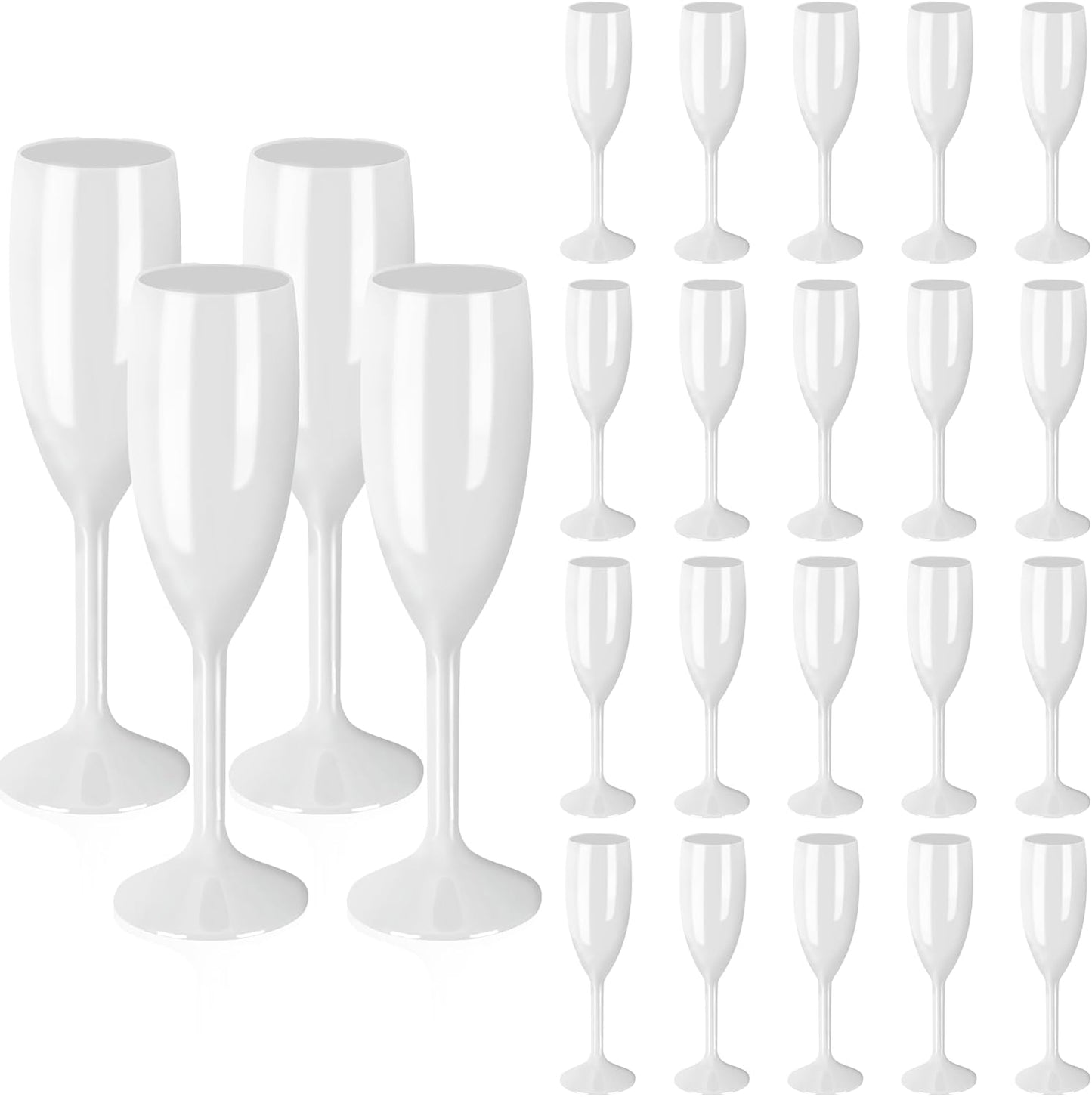 Elegant Plastic Champagne Flutes Set of 24 for Every Occasion