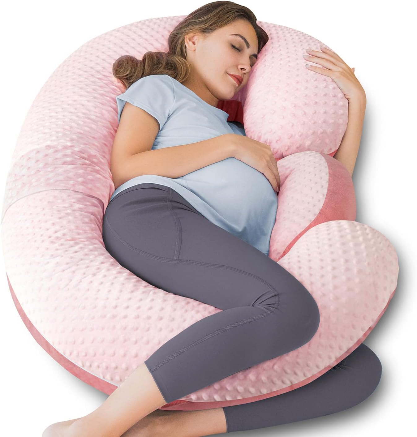 QUEEN ROSE E Shaped Pregnancy Pillow for Comfortable Sleep