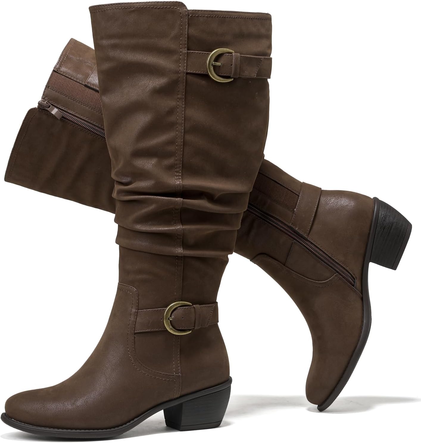 Luoika Women's Extra Wide Calf Knee High Boots for Comfort
