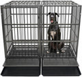 54 in Heavy Duty Dog Crate Cage - Indestructible, Escape Proof