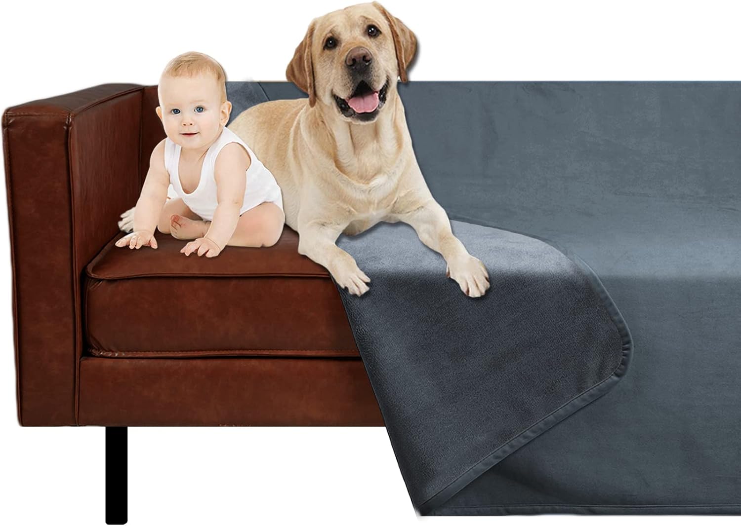 Ameritex Pet Bed Blanket Waterproof Velvet for Sofa and Bed