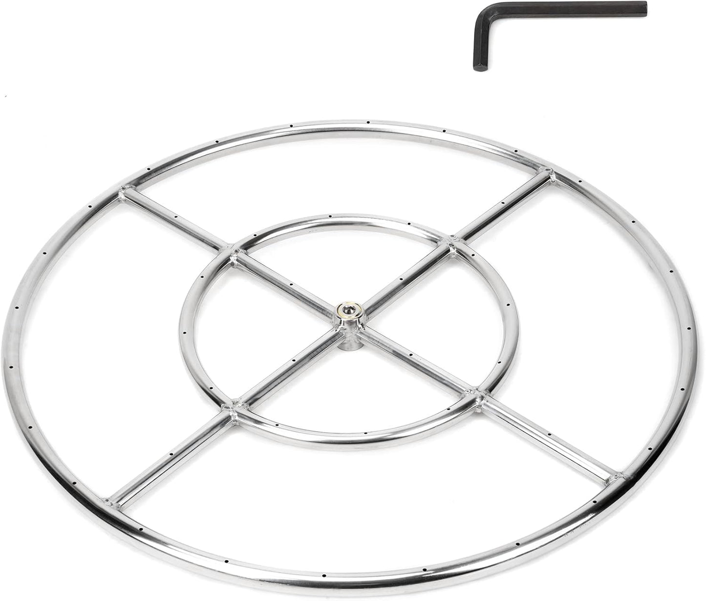 24 Inch Round Fire Pit Burner Ring for Natural Gas & Propane
