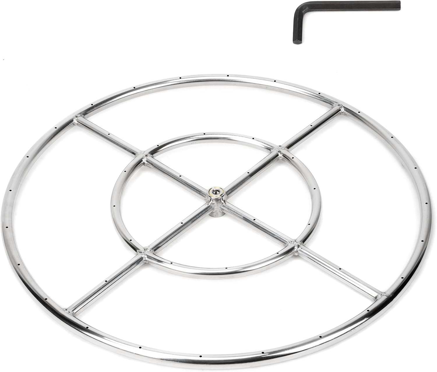 24 Inch Round Fire Pit Burner Ring for Natural Gas & Propane