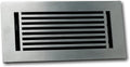 4 x 12 Cast Aluminum Linear Bar Vent Cover with Damper - Brushed Satin