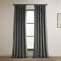 Heritage Plush Velvet Room Darkening Curtains 50W x 108L - Pepper Grey