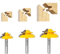 MNA 45 Degree Lock Miter Router Bit 3-Piece Set - Precise 90 Joinery