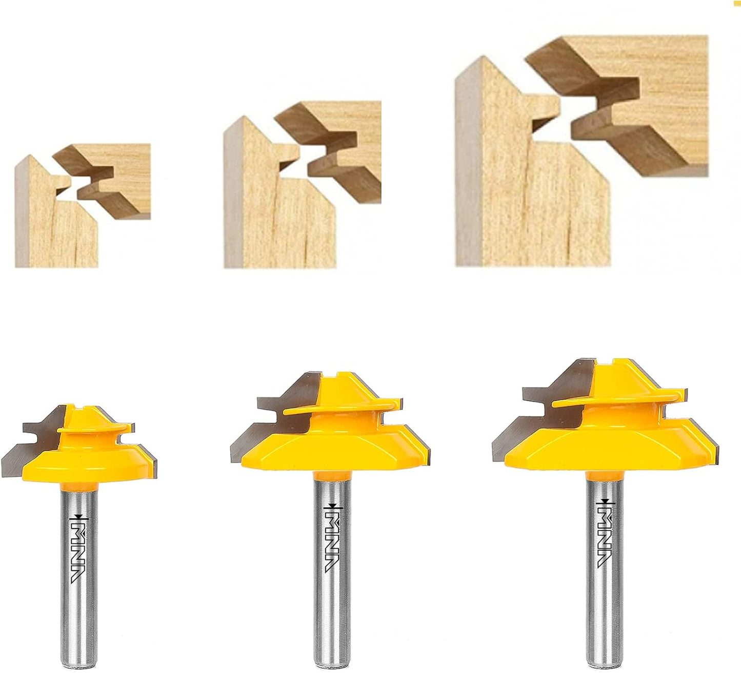 MNA 45 Degree Lock Miter Router Bit Set for Perfect Joints