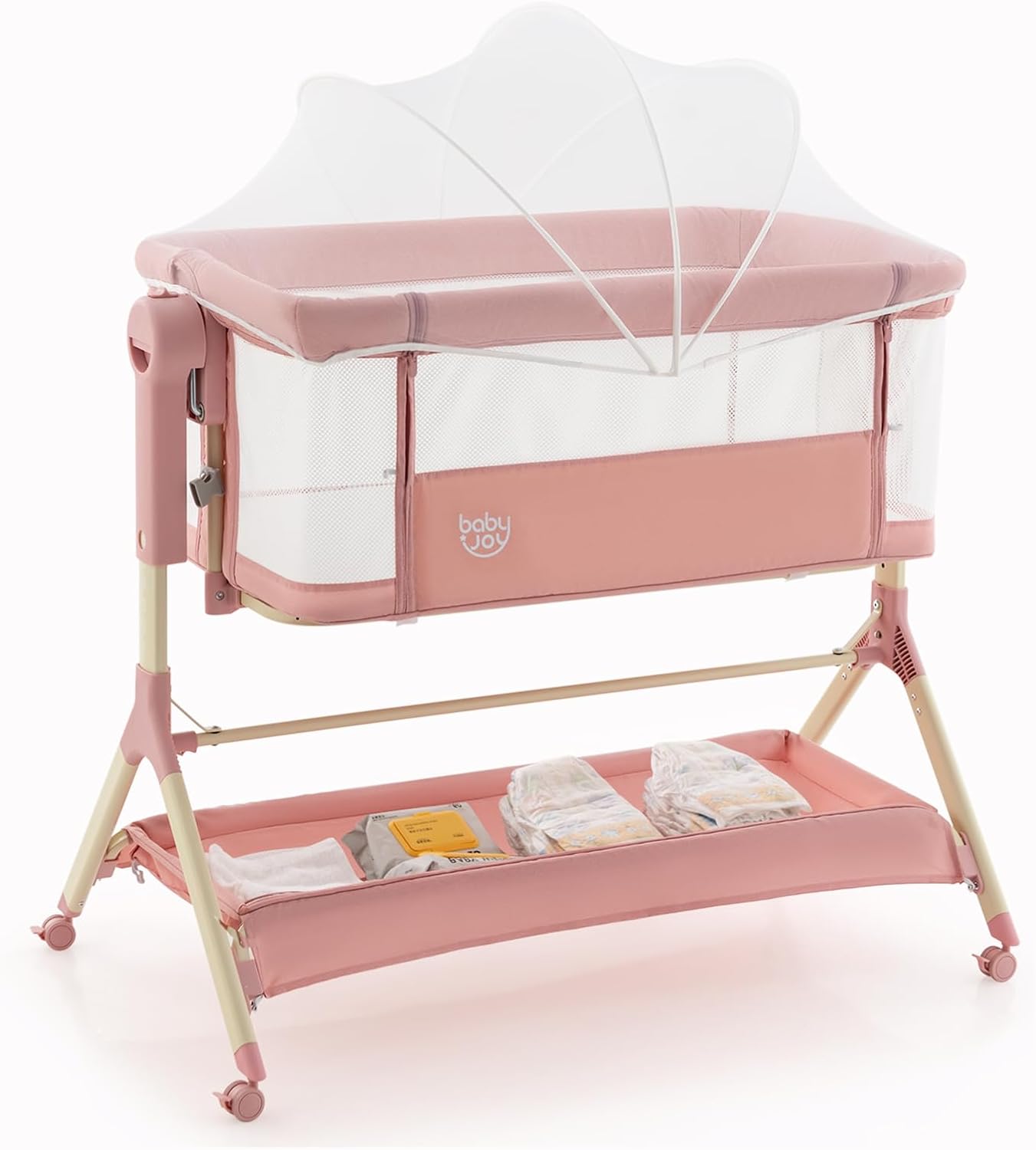 3 in 1 Rocking Bedside Bassinet for Safe Baby Sleep