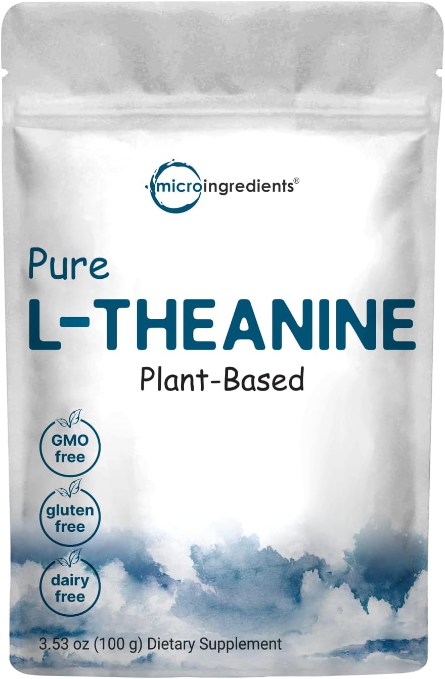 Organic L-Theanine Powder, 100g, Pure & Vegan