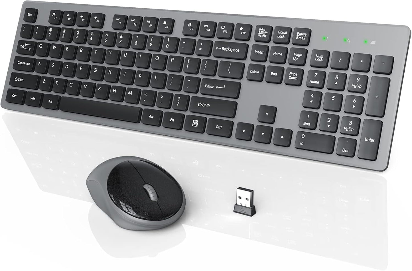 Silent 2.4GHz Wireless Keyboard & Mouse Combo by WisFox