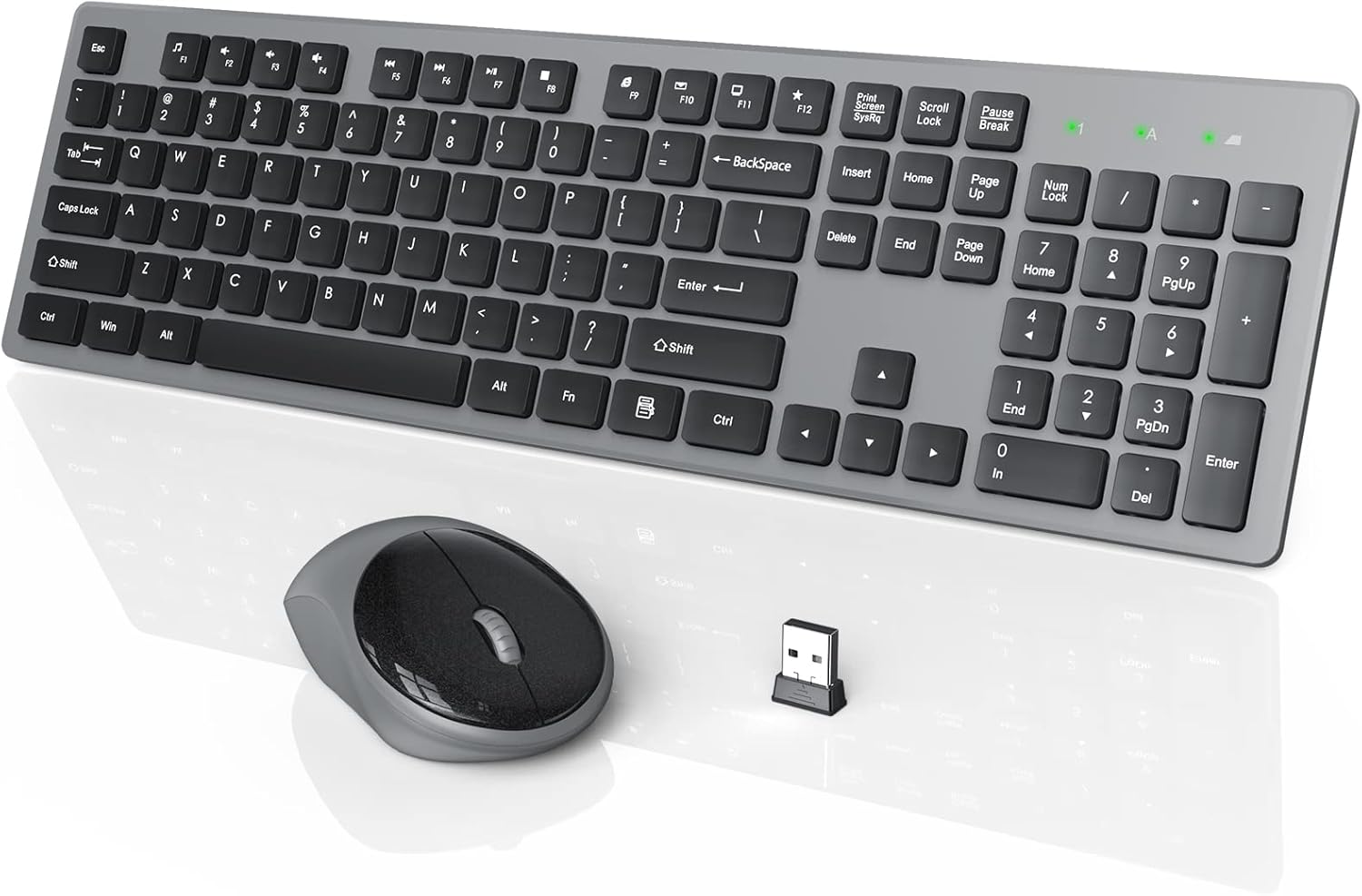 Silent 2.4GHz Wireless Keyboard & Mouse Combo by WisFox