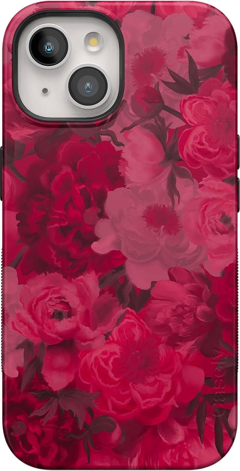Casely iPhone 15 Plus Case - Moody Floral Design for Protection
