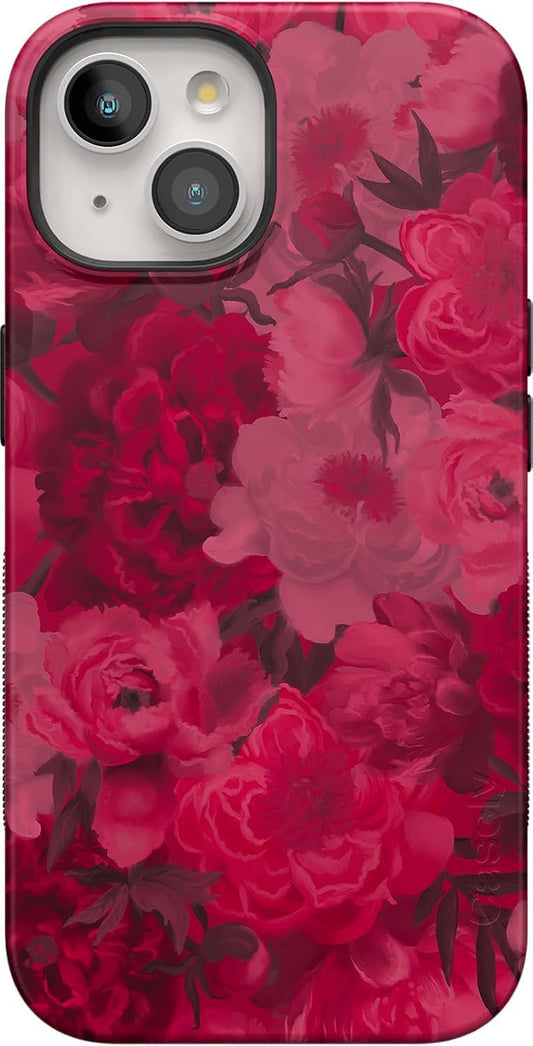 Casely iPhone 15 Plus Case - Moody Floral Design for Protection