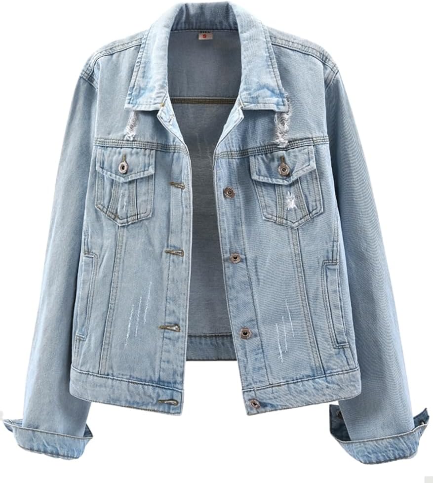 Kedera Womens Distressed Denim Jackets for Stylish Outfits