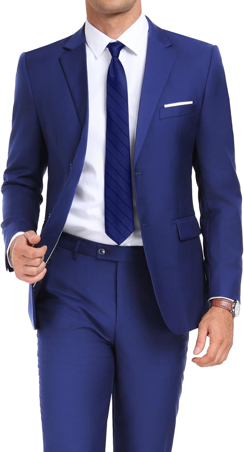 Mens 2 Piece Suit Set Slim Fit for Weddings and Business Events