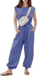 Flygo Womens Casual Jumpsuit - Comfortable Everyday Romper