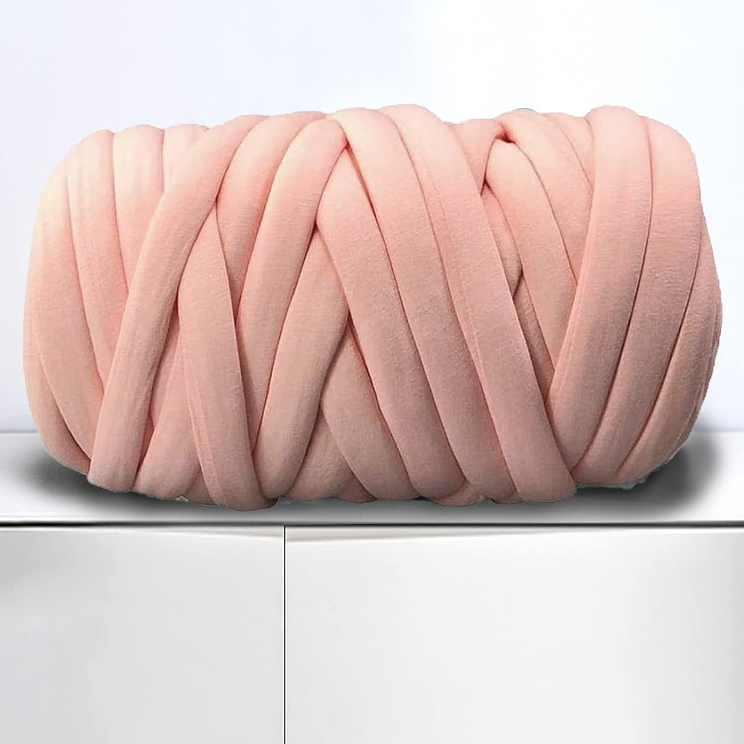 Arm Knitting Yarn for DIY Blanket Craft Projects in Shell Pink