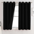 100% Blackout Curtains for Bedroom with Black Liner - Total Light