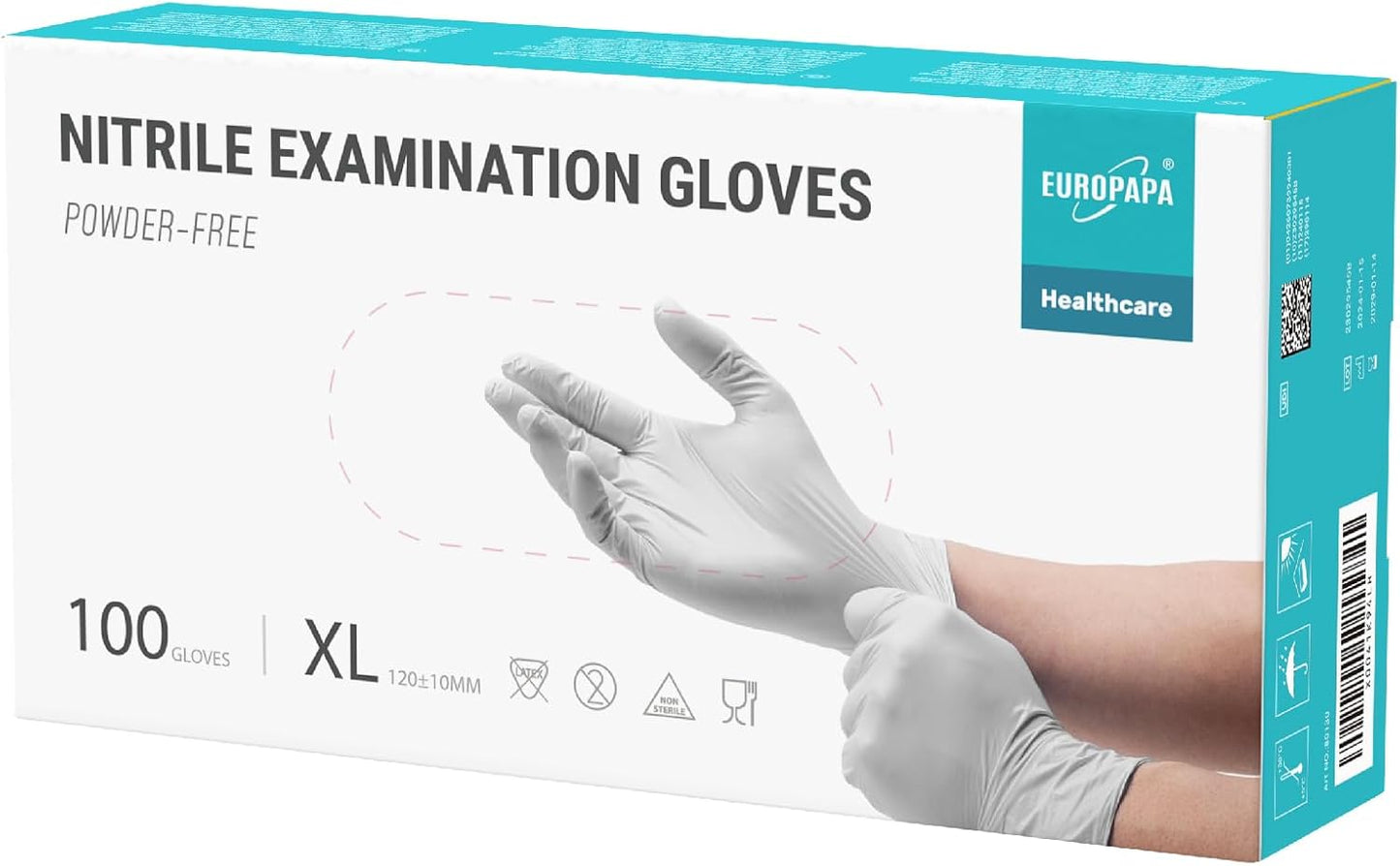 EUROPAPA Nitrile Gloves: 100-Pack for Reliable Protection