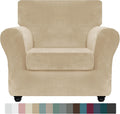 Luxury Velvet Chair Slipcovers with Arms 30-47 in - Soft Durable Fit