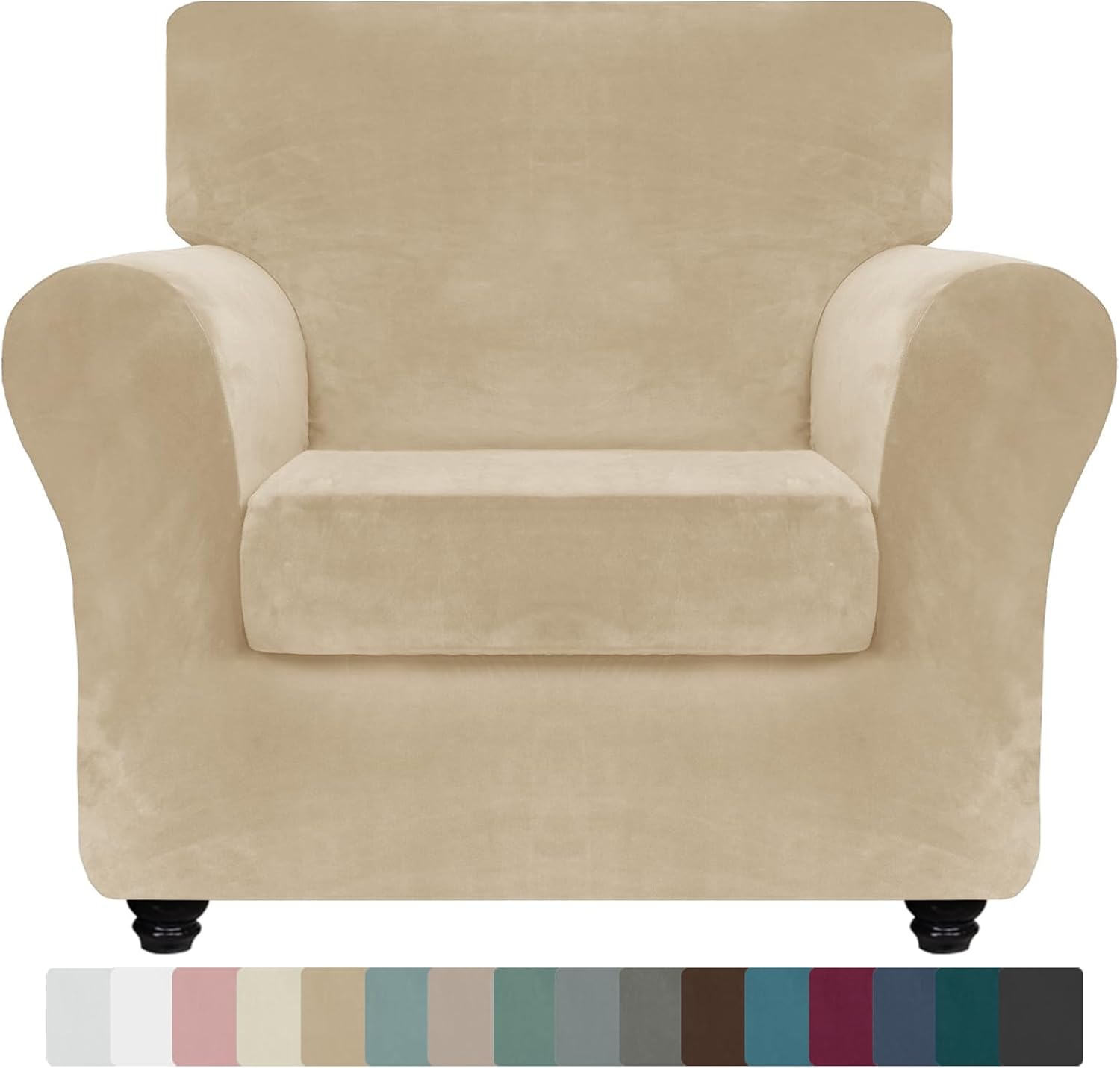 Luxury Velvet Chair Slipcovers for Armchairs by ZNSAYOTX