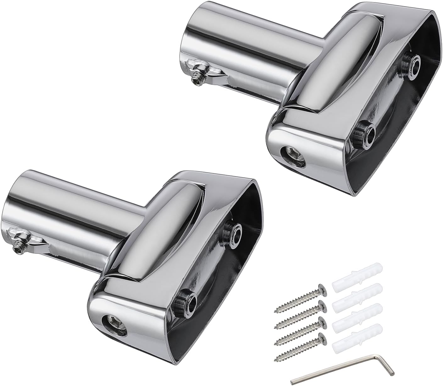 Adjustable 180 Rotation Shower Rod Brackets by Kokone