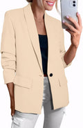 Happy Sailed Womens Long Sleeve Blazer - Business Casual Open Front