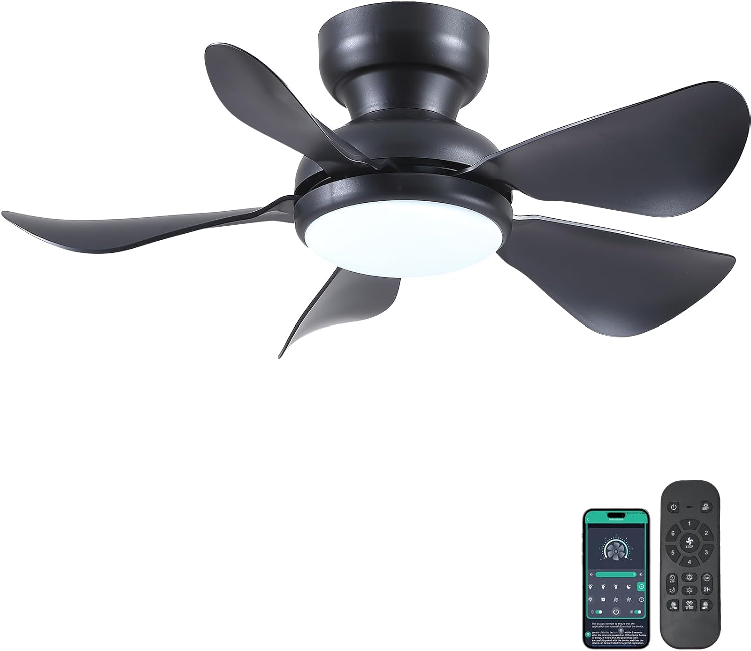 32 Inch Modern Ceiling Fan with Lights for Stylish Homes