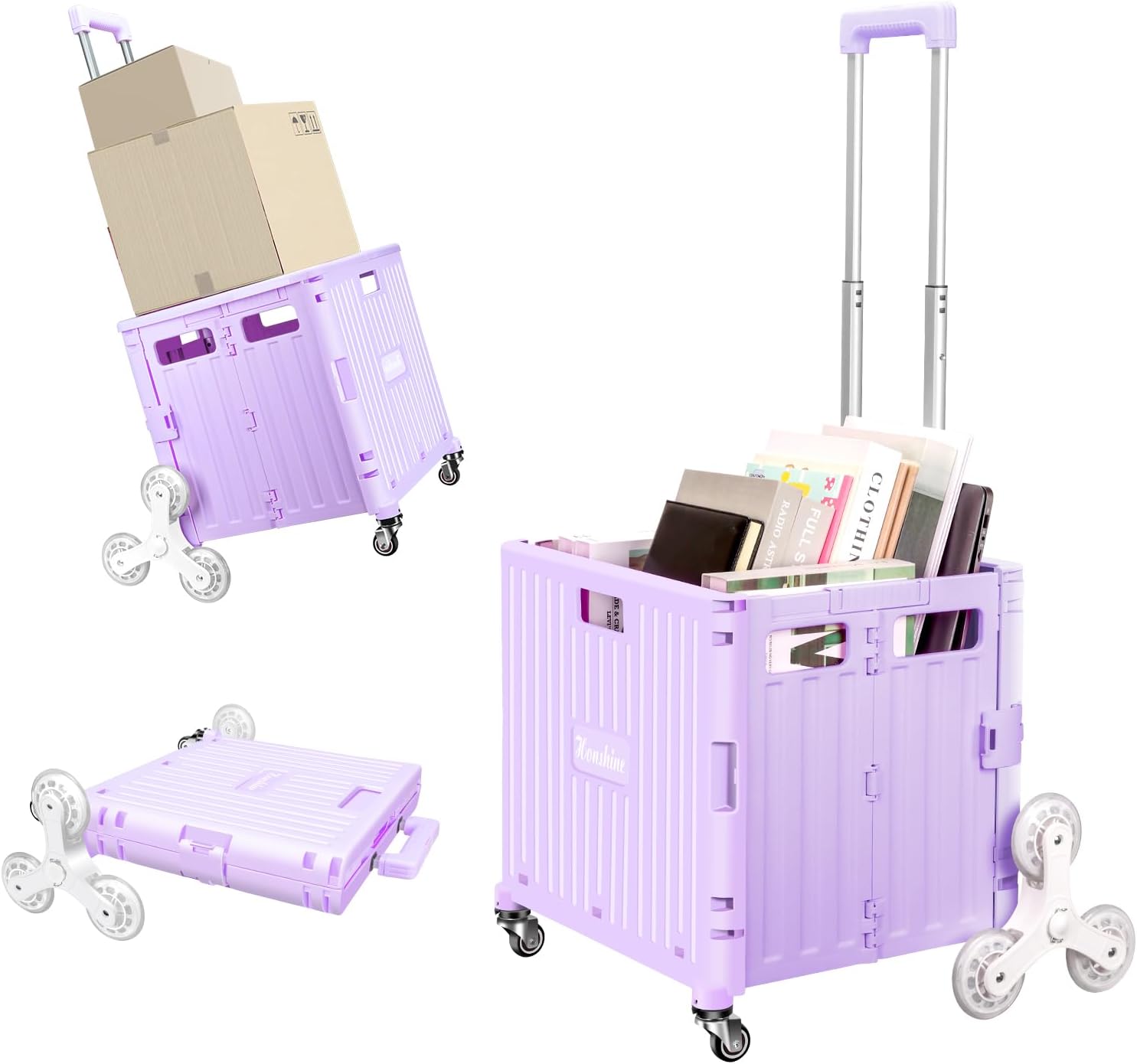 Foldable Rolling Crate for Stair Climbing: Perfect for Shopping