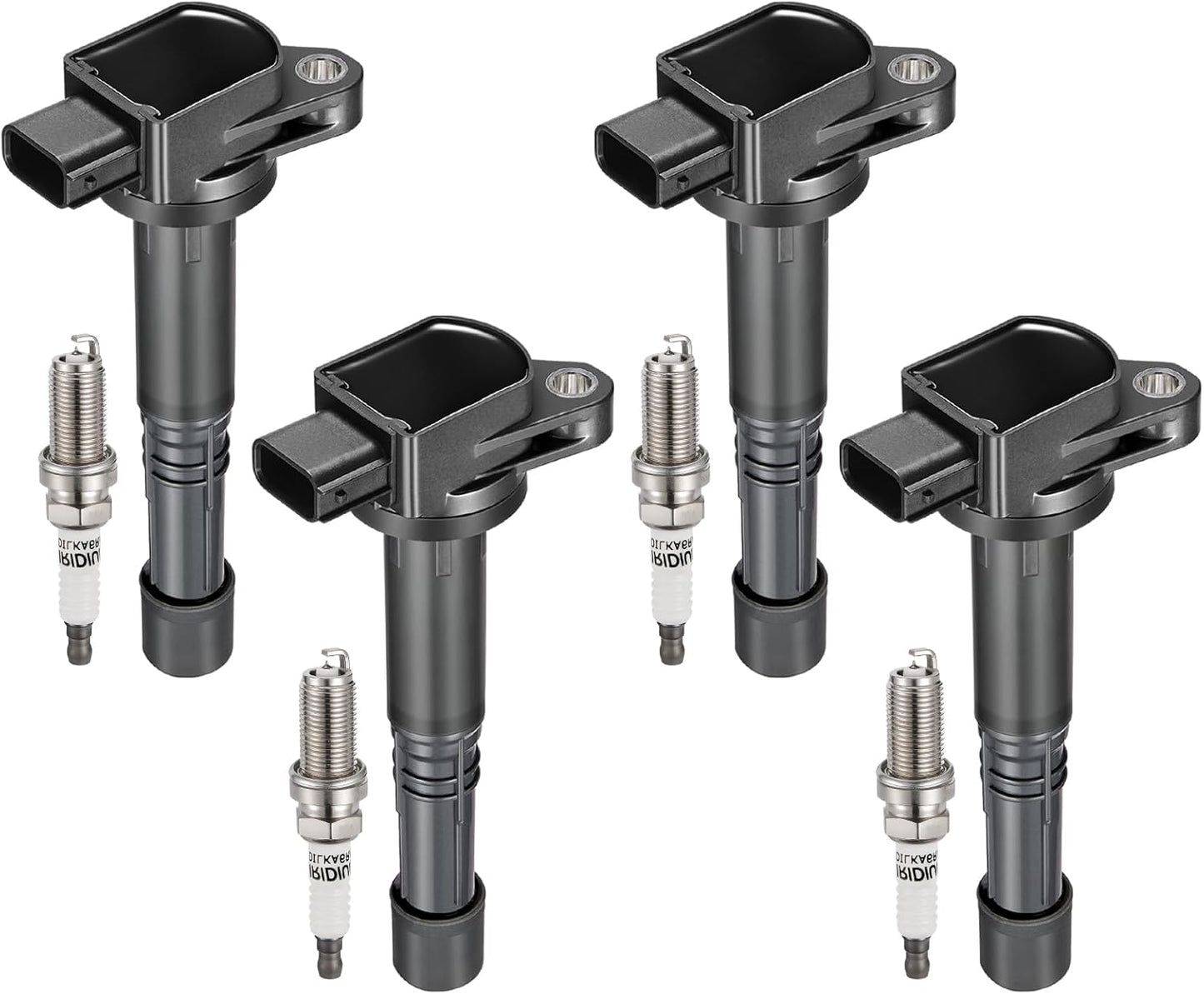 Set of 4 Ignition Coil Pack and Spark Plugs for Acura Honda