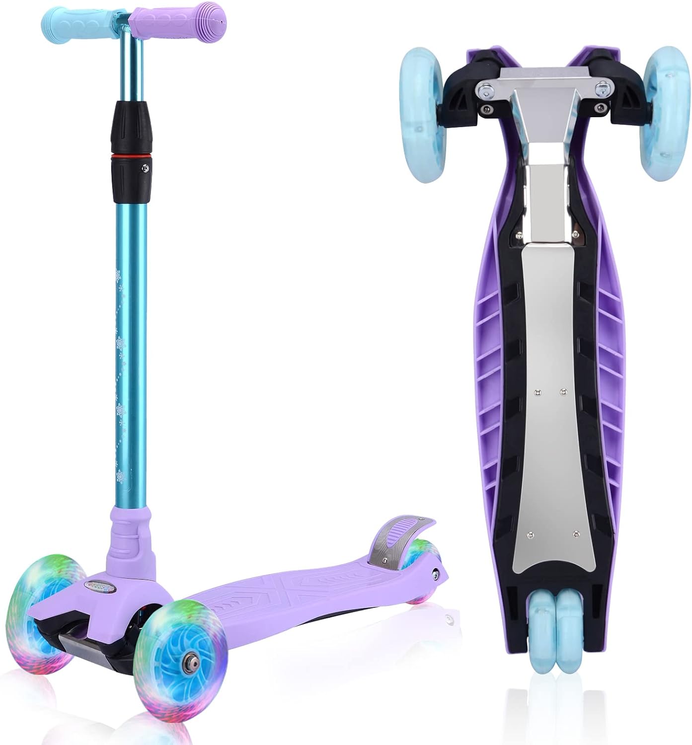 3 Wheel Scooter for Kids Ages 6-12 with Light Up Wheels
